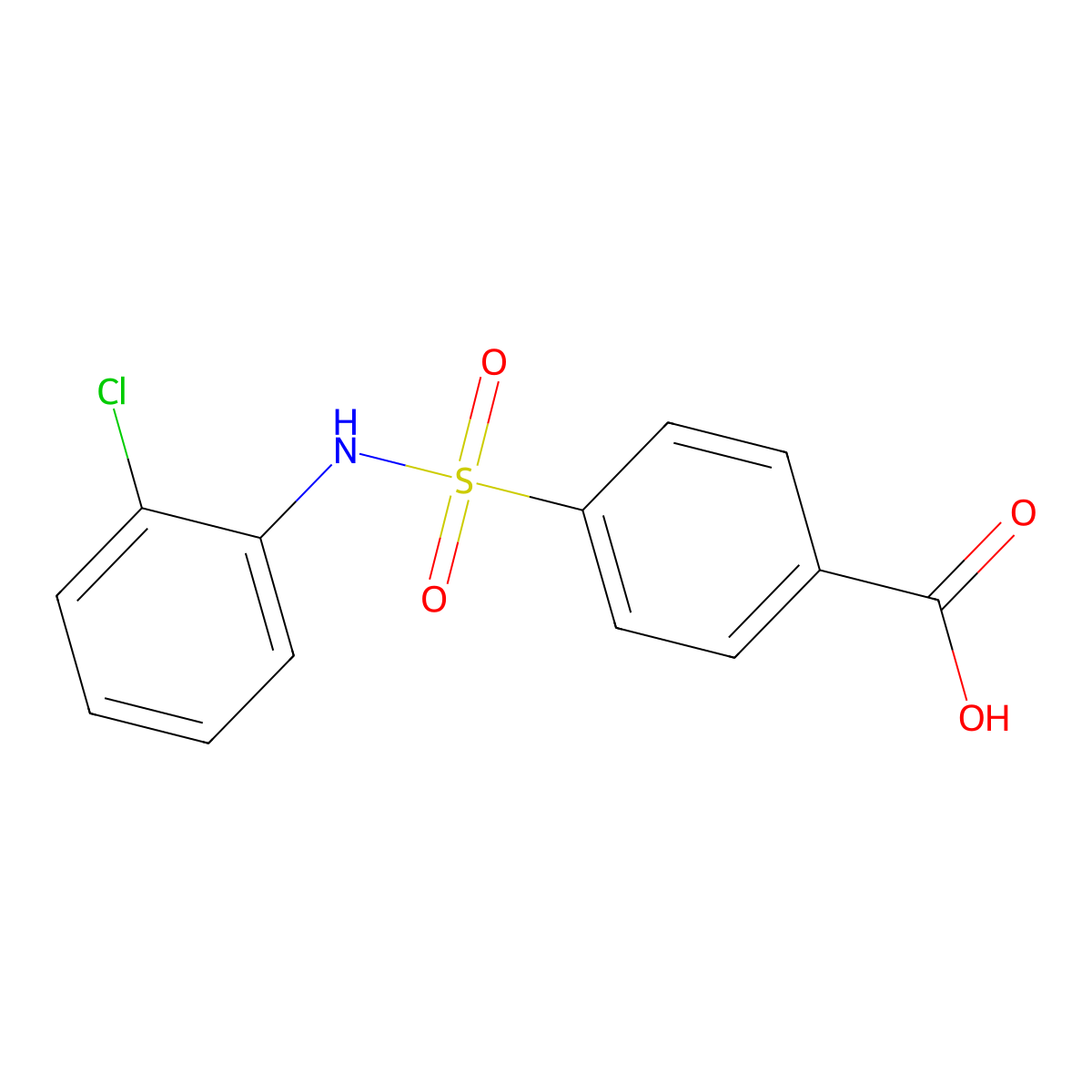 4-[(2-Chlorophenyl)sulfamoyl]benzoic acid molecular structure, CAS 380431-08-3