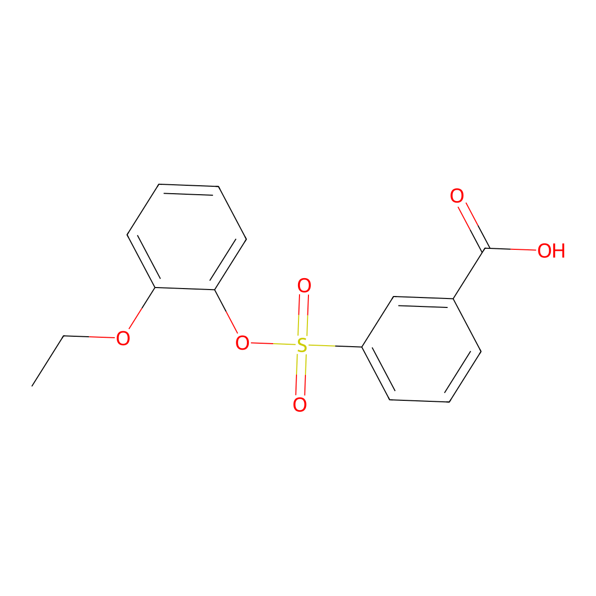 3-[(2-Ethoxyphenoxy)sulfonyl]benzoic acid molecular structure, CAS 380431-09-4