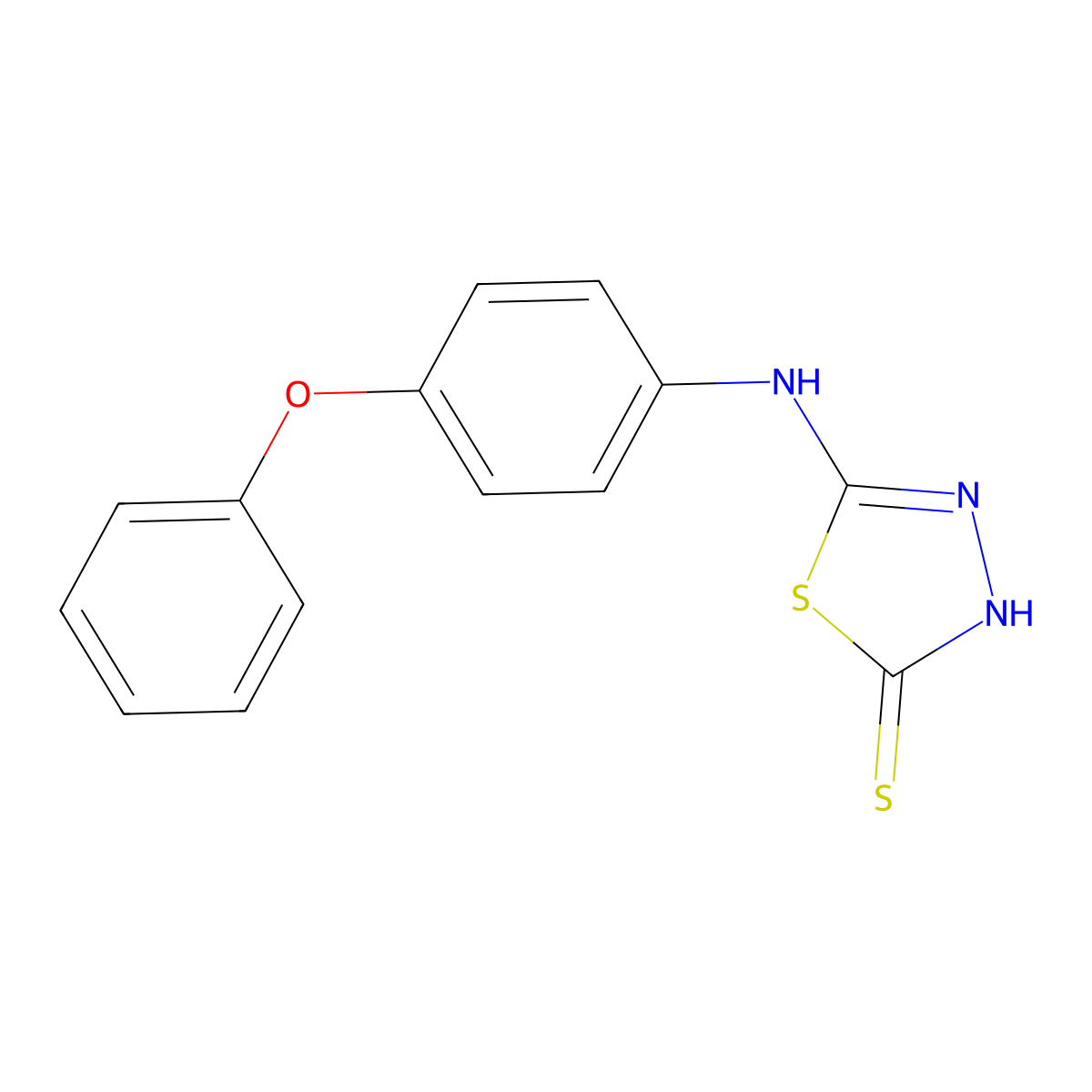 5-(4-Phenoxy-phenylamino)-[1,3,4]thiadiazole-2-thiol molecular structure, CAS 380431-13-0