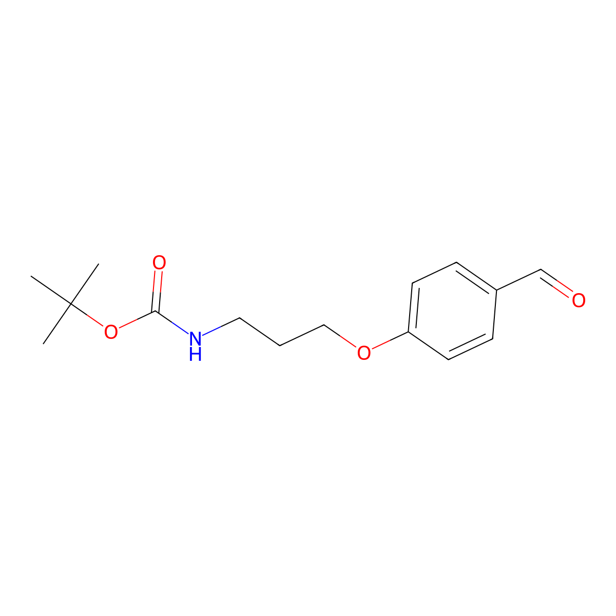 tert-butyl N-[3-(4-formylphenoxy)propyl]carbamate molecular structure, CAS 380431-33-4