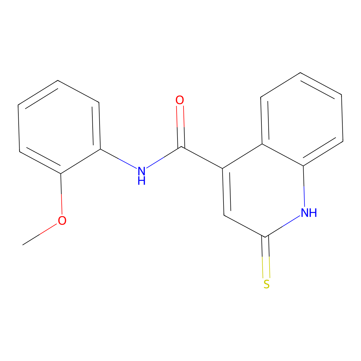 N-(2-methoxyphenyl)-2-sulfanylquinoline-4-carboxamide molecular structure, CAS 380432-43-9