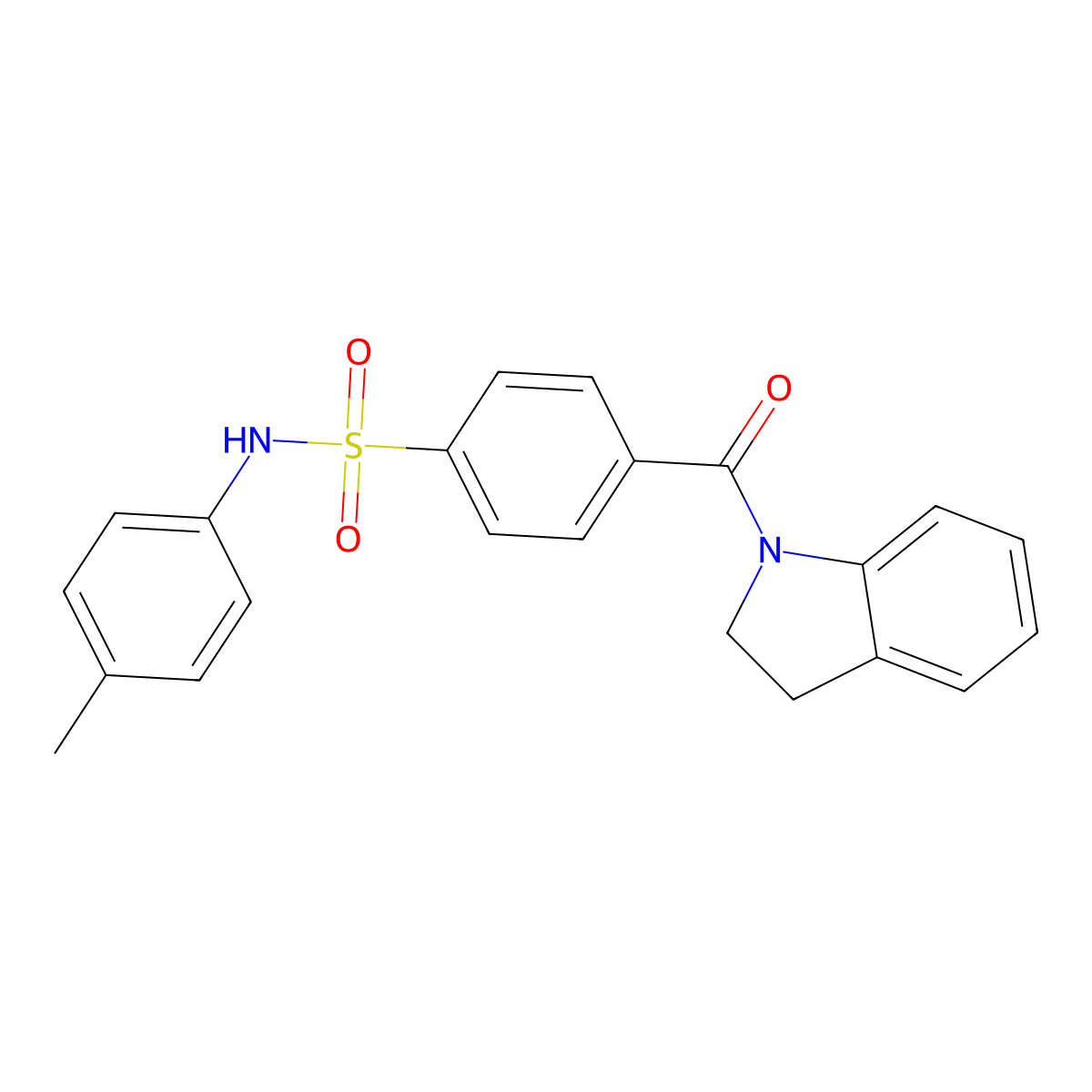 4-(Indoline-1-carbonyl)-N-(p-tolyl)benzenesulfonamide molecular structure, CAS 380435-19-8