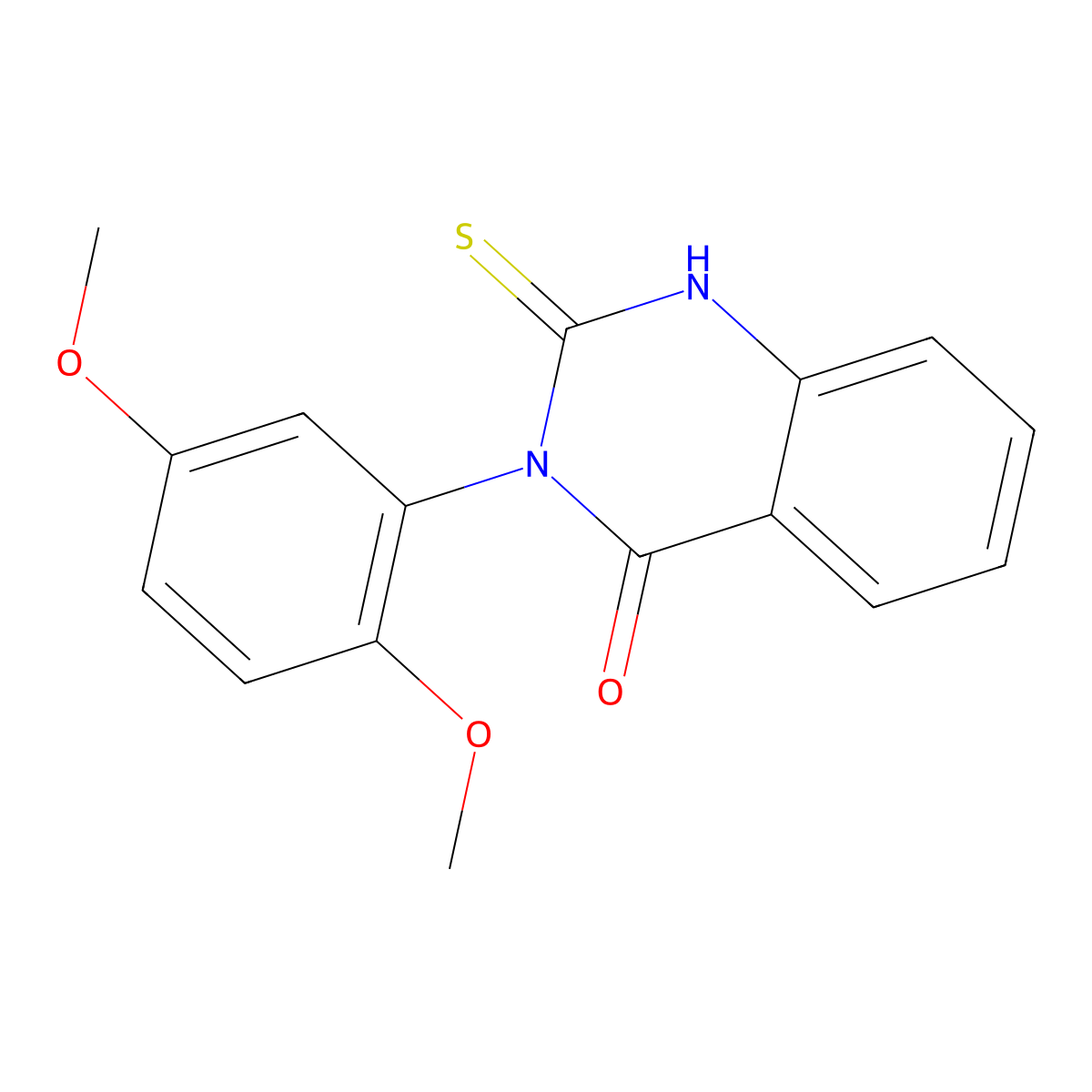 3-(2,5-dimethoxyphenyl)-2-thioxo-2,3-dihydroquinazolin-4(1H)-one molecular structure, CAS 380436-98-6