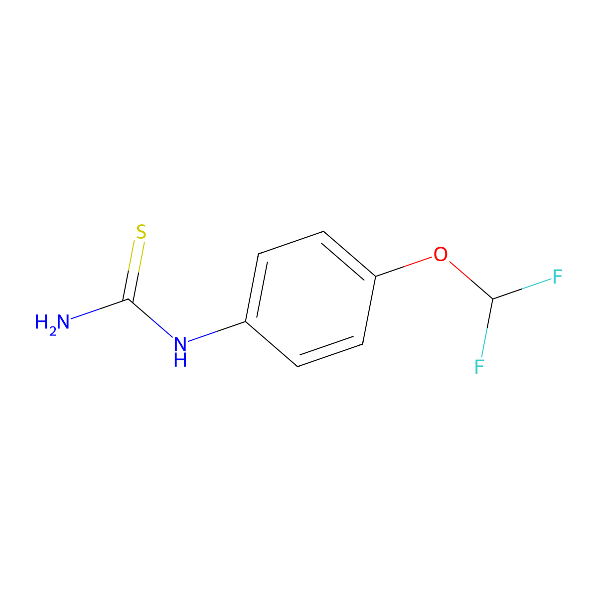 4-Difluoromethoxyphenylthiourea molecular structure, CAS 380441-42-9