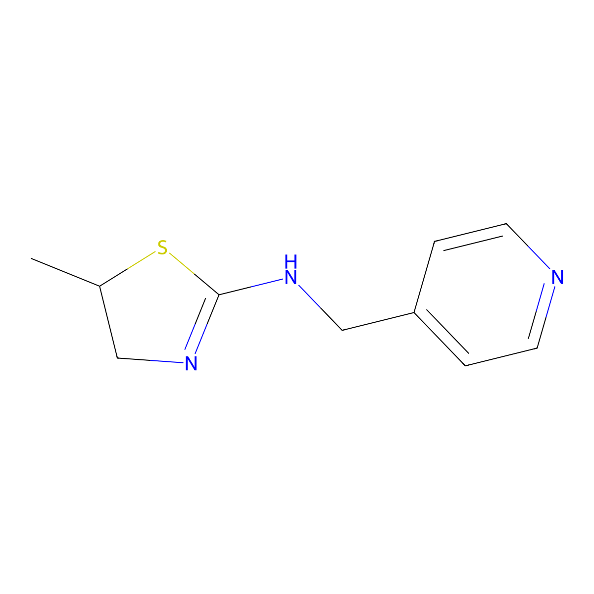 5-methyl-N-(pyridin-4-ylmethyl)-4,5-dihydro-1,3-thiazol-2-amine molecular structure, CAS 380442-05-7