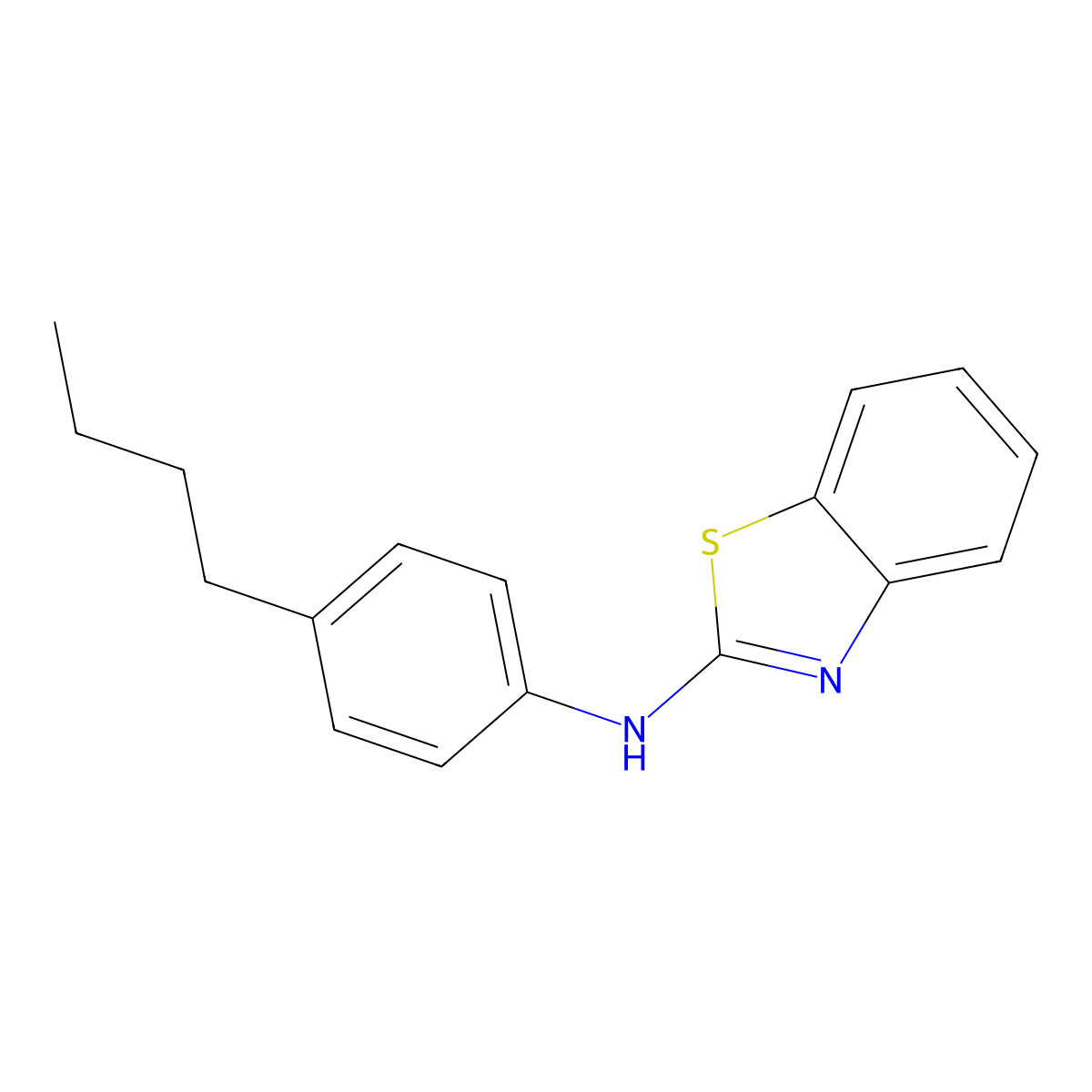 N-(4-butylphenyl)-1,3-benzothiazol-2-amine molecular structure, CAS 380442-81-9