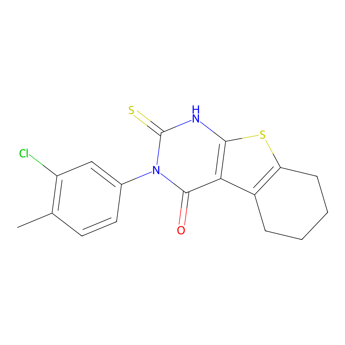 4-(3-Chloro-4-methylphenyl)-5-sulfanyl-8-thia-4,6-diazatricyclo[7.4.0.0,2,7]trideca-1(9),2(7),5-trien-3-one molecular structure, CAS 380442-85-3