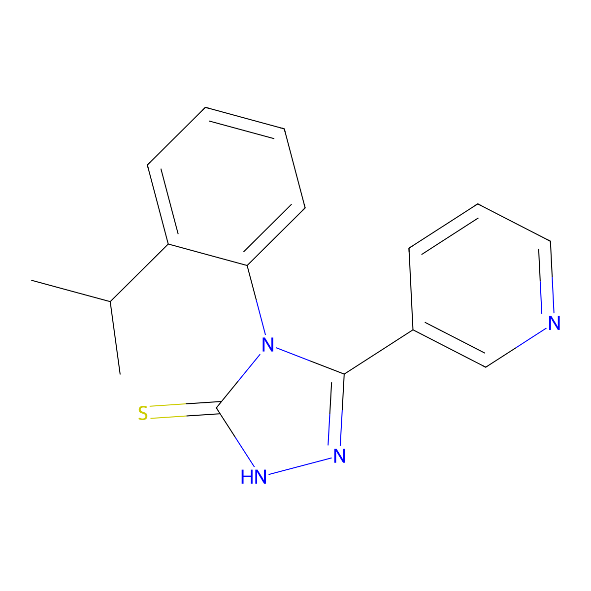 4-[2-(propan-2-yl)phenyl]-5-(pyridin-3-yl)-4H-1,2,4-triazole-3-thiol molecular structure, CAS 380442-88-6