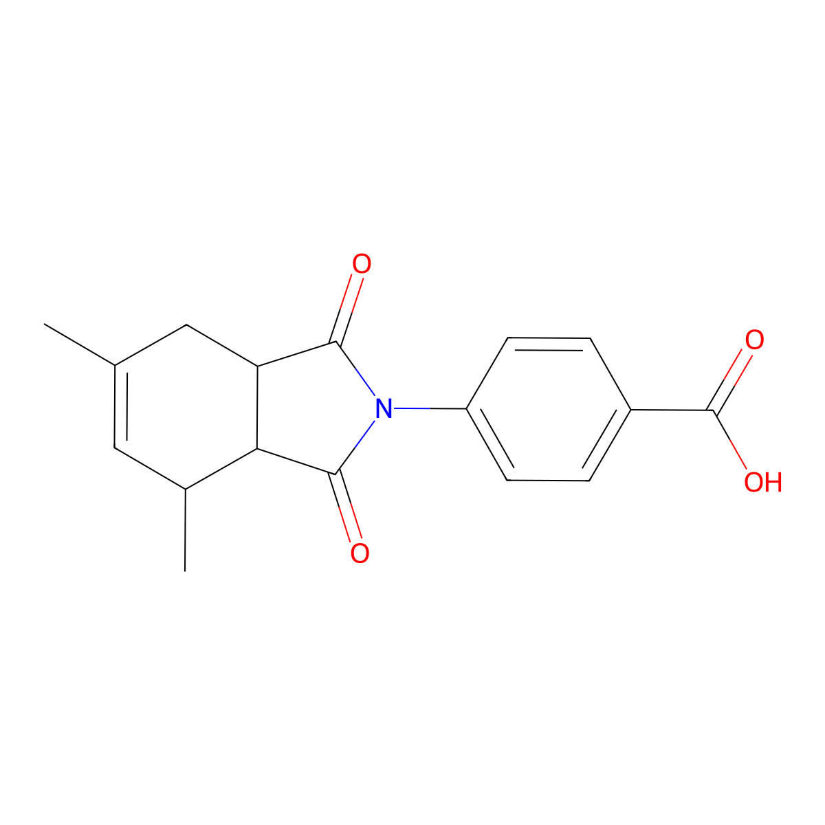 4-(4,6-dimethyl-1,3-dioxo-1,3,3a,4,7,7a-hexahydro-2H-isoindol-2-yl)benzoic acid molecular structure, CAS 380443-04-9