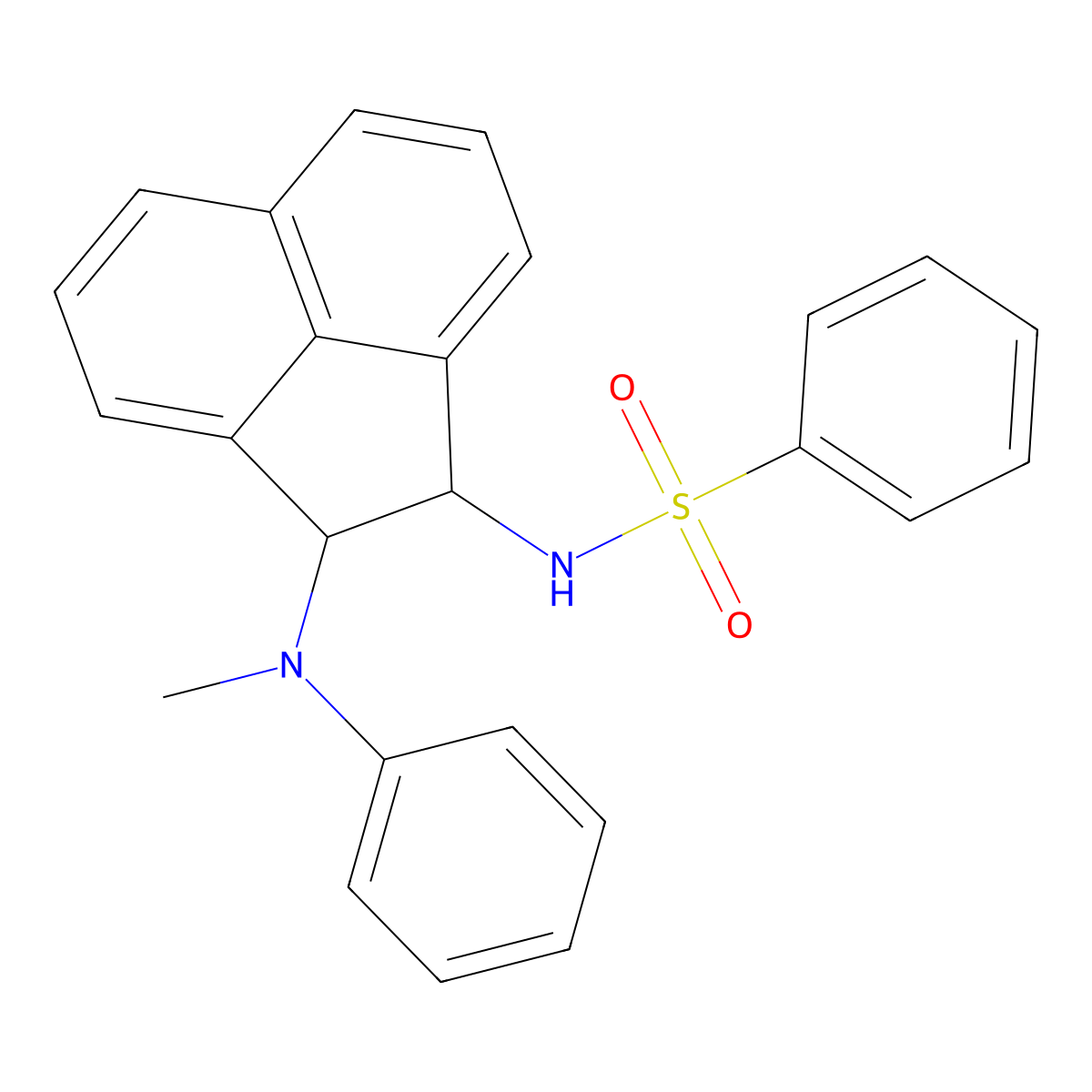 N-(2-(methyl(phenyl)amino)-1,2-dihydroacenaphthylen-1-yl)benzenesulfonamide molecular structure, CAS 380447-06-3