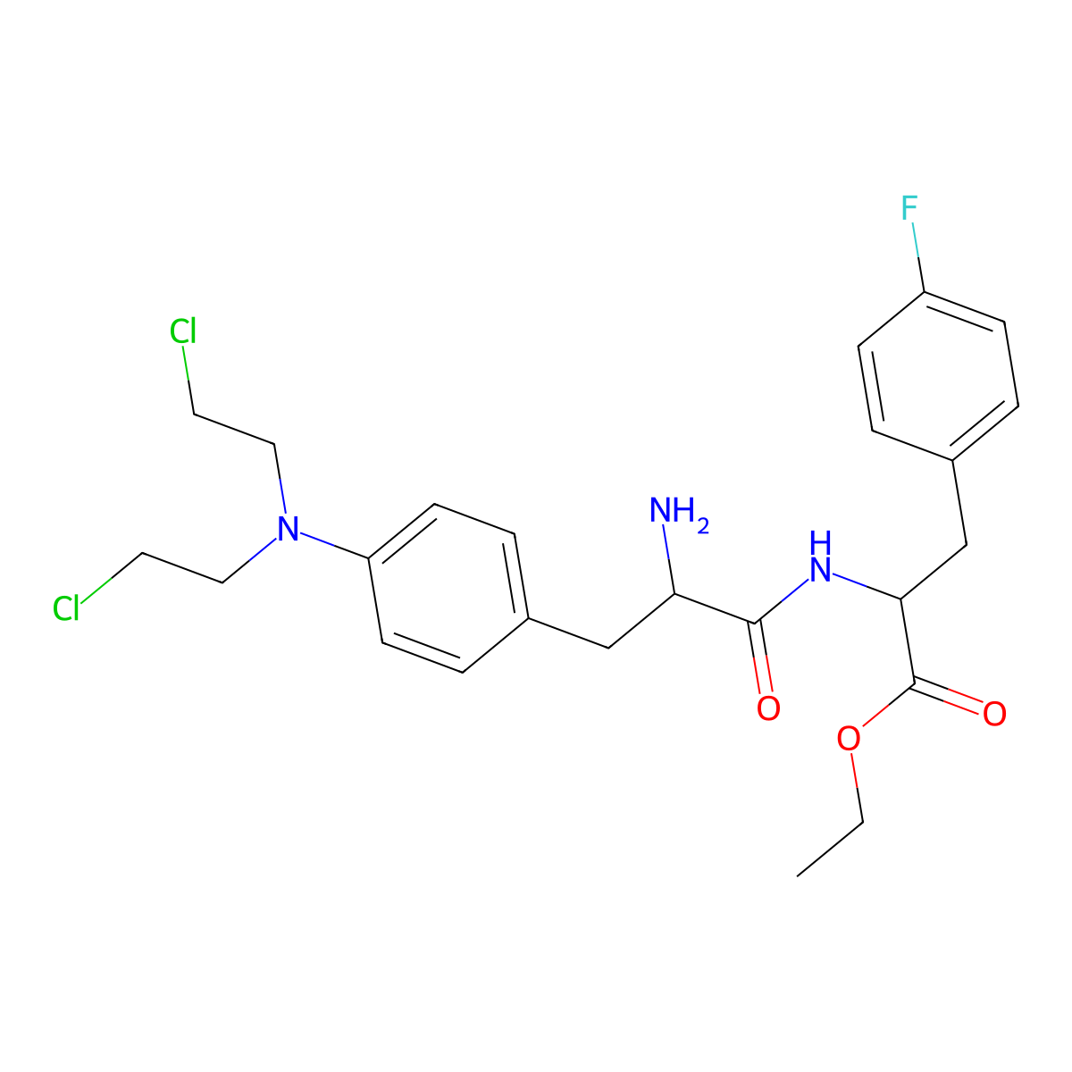 Melphalan Flufenamide molecular structure, CAS 380449-51-4