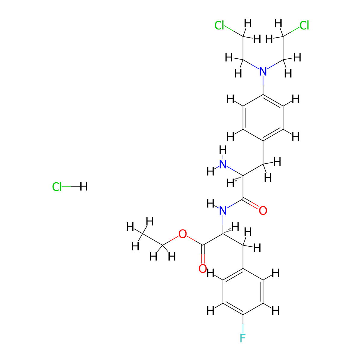 Melphalan Flufenamide Hydrochloride molecular structure, CAS 380449-54-7