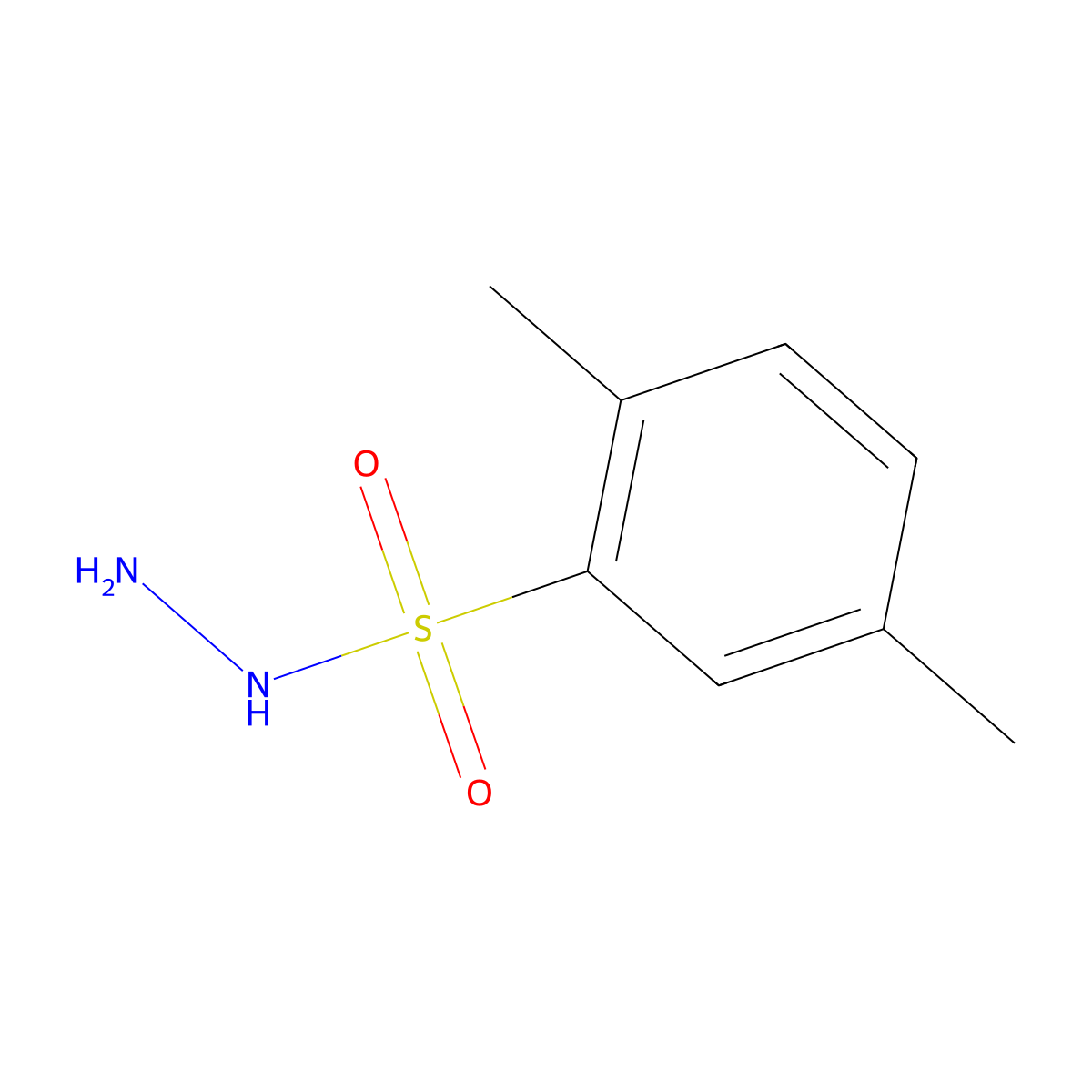 2,5-Dimethylbenzenesulfonohydrazide molecular structure, CAS 38045-54-4
