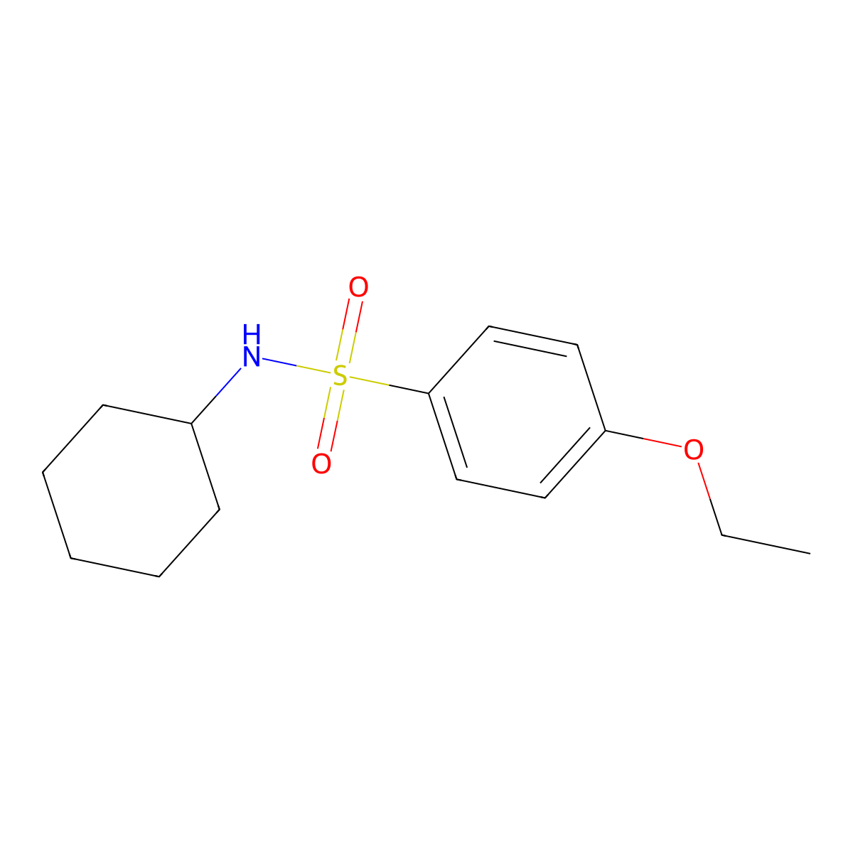 N-cyclohexyl-4-ethoxybenzenesulfonamide molecular structure, CAS 380453-85-0