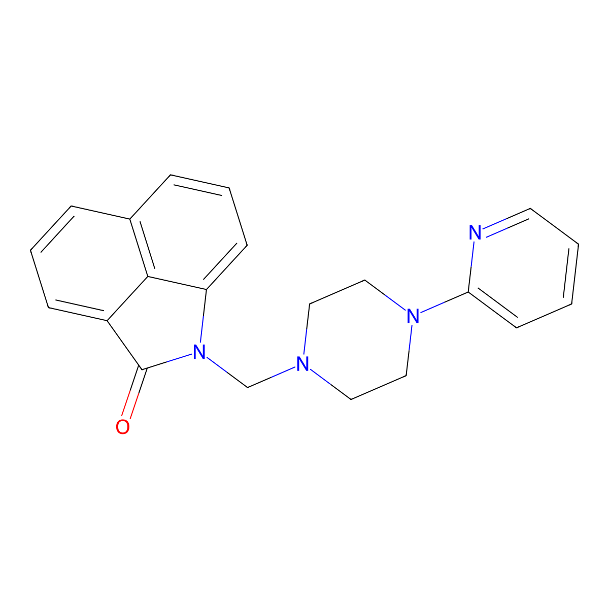 1-[[4-(2-Pyridinyl)-1-piperazinyl]methyl]-2-benzo[cd]indolone molecular structure, CAS 380458-28-6