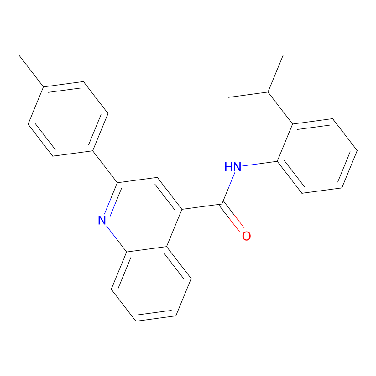 2-(4-methylphenyl)-N-(2-propan-2-ylphenyl)quinoline-4-carboxamide molecular structure, CAS 380462-72-6