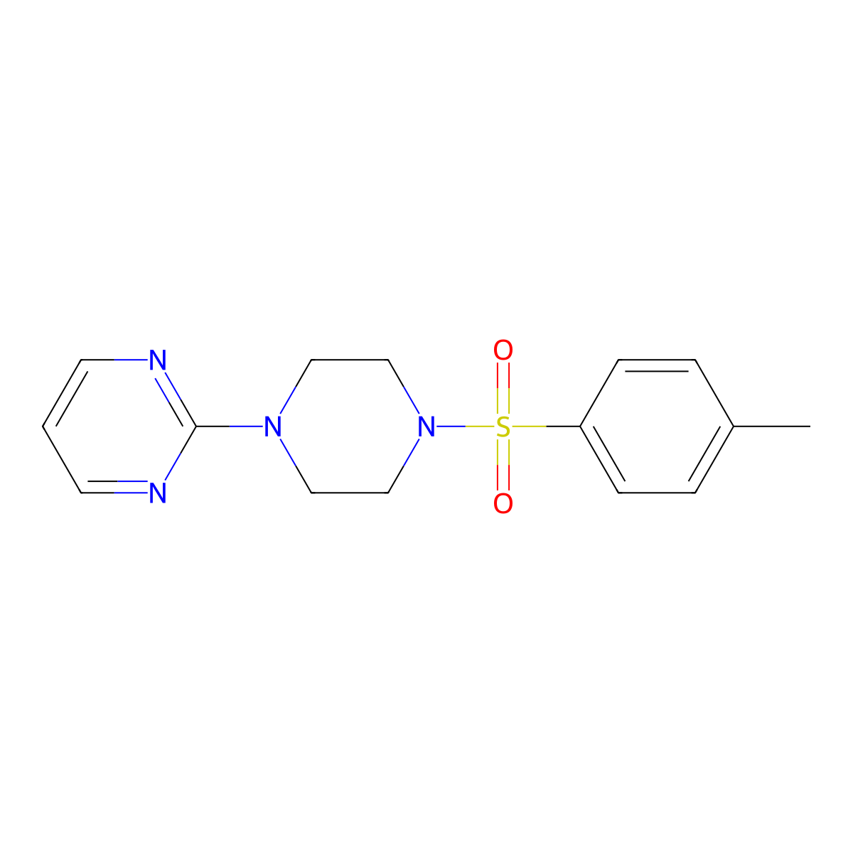 2-(4-Tosylpiperazin-1-yl)pyrimidine molecular structure, CAS 380466-33-1