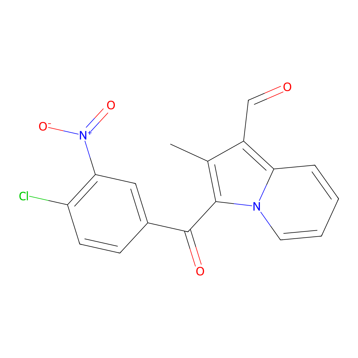 3-(4-Chloro-3-nitrobenzoyl)-2-methylindolizine-1-carbaldehyde molecular structure, CAS 380467-45-8