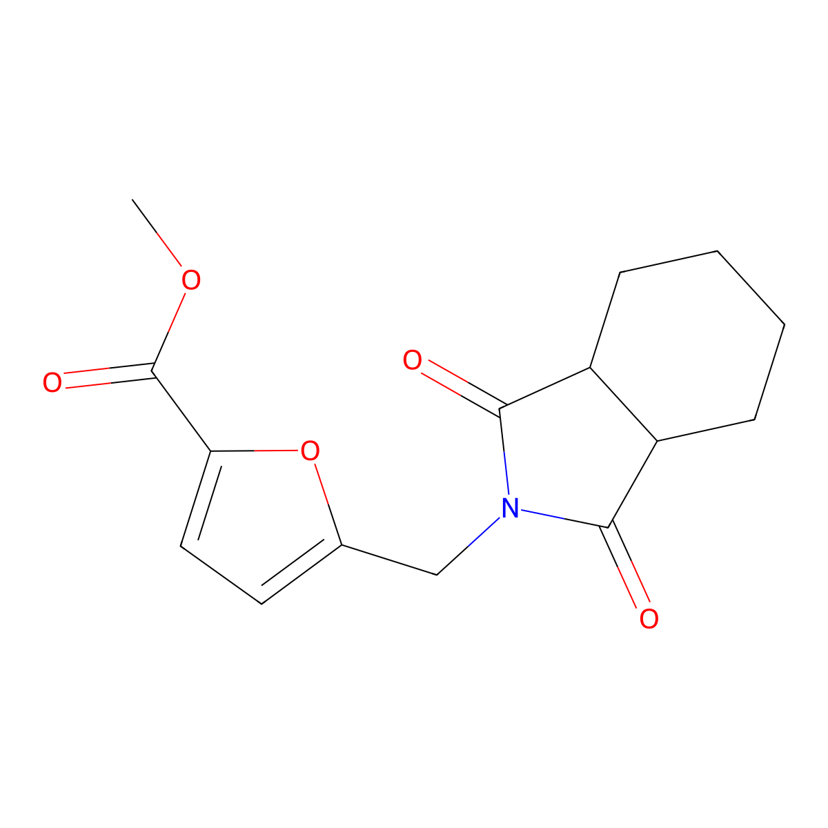 methyl 5-[(1,3-dioxooctahydro-2H-isoindol-2-yl)methyl]furan-2-carboxylate molecular structure, CAS 380472-77-5
