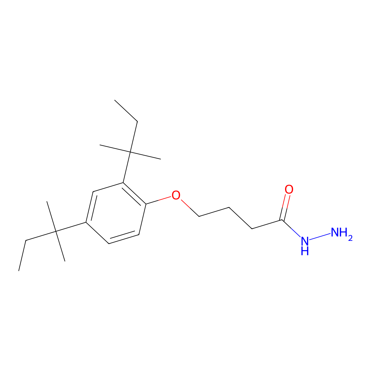 4-[2,4-Bis(2-methylbutan-2-yl)phenoxy]butanehydrazide molecular structure, CAS 380474-15-7