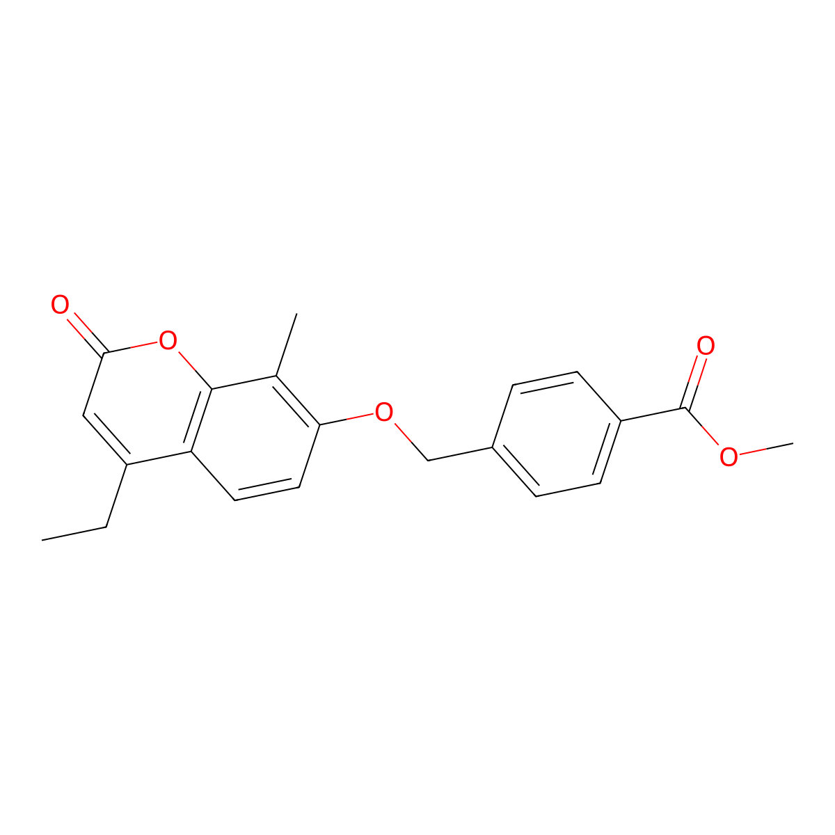 methyl 4-{[(4-ethyl-8-methyl-2-oxo-2H-chromen-7-yl)oxy]methyl}benzoate molecular structure, CAS 380474-50-0