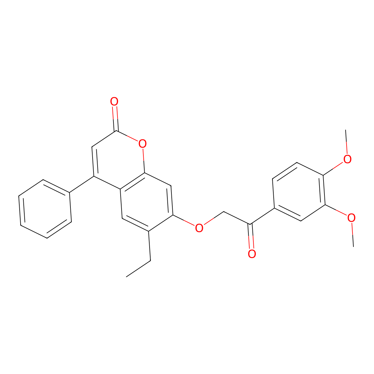 7-[2-(3,4-dimethoxyphenyl)-2-oxoethoxy]-6-ethyl-4-phenyl-2H-chromen-2-one molecular structure, CAS 380474-53-3