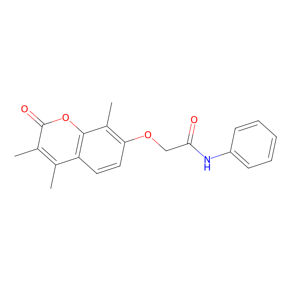 N-phenyl-2-[(3,4,8-trimethyl-2-oxo-2H-chromen-7-yl)oxy]acetamide molecular structure, CAS 380475-34-3