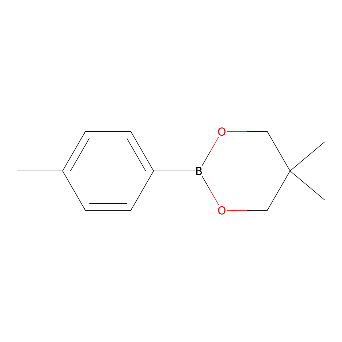 5,5-Dimethyl-2-(p-tolyl)-1,3,2-dioxaborinane molecular structure, CAS 380481-66-3