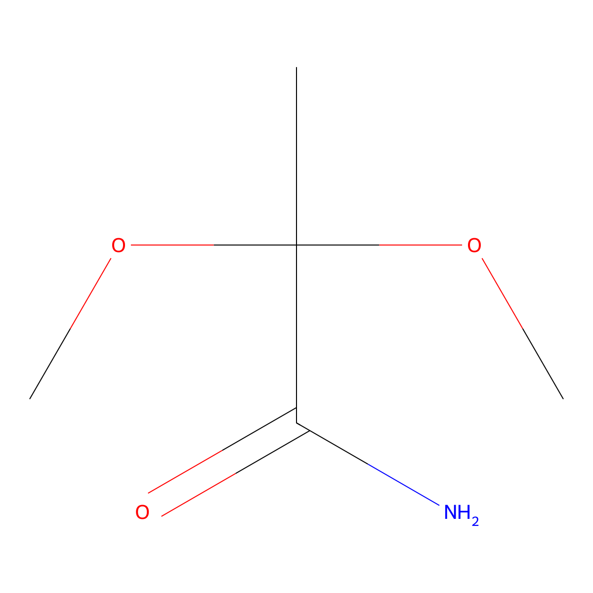 2,2-Dimethoxypropionamide molecular structure, CAS 380482-29-1