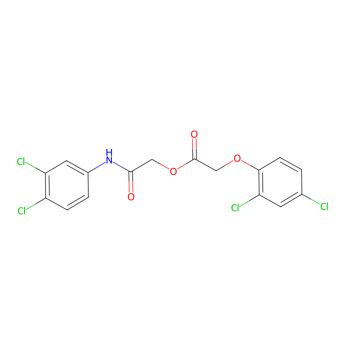 [2-(3,4-Dichloroanilino)-2-oxoethyl] 2-(2,4-dichlorophenoxy)acetate molecular structure, CAS 380485-57-4