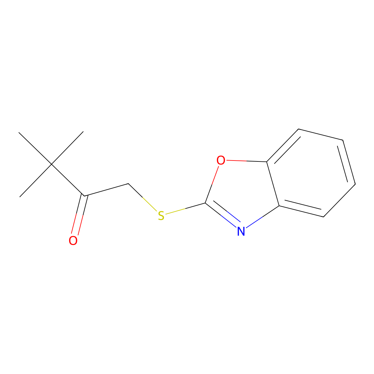 1-(1,3-Benzoxazol-2-ylsulfanyl)-3,3-dimethylbutan-2-one molecular structure, CAS 380486-26-0