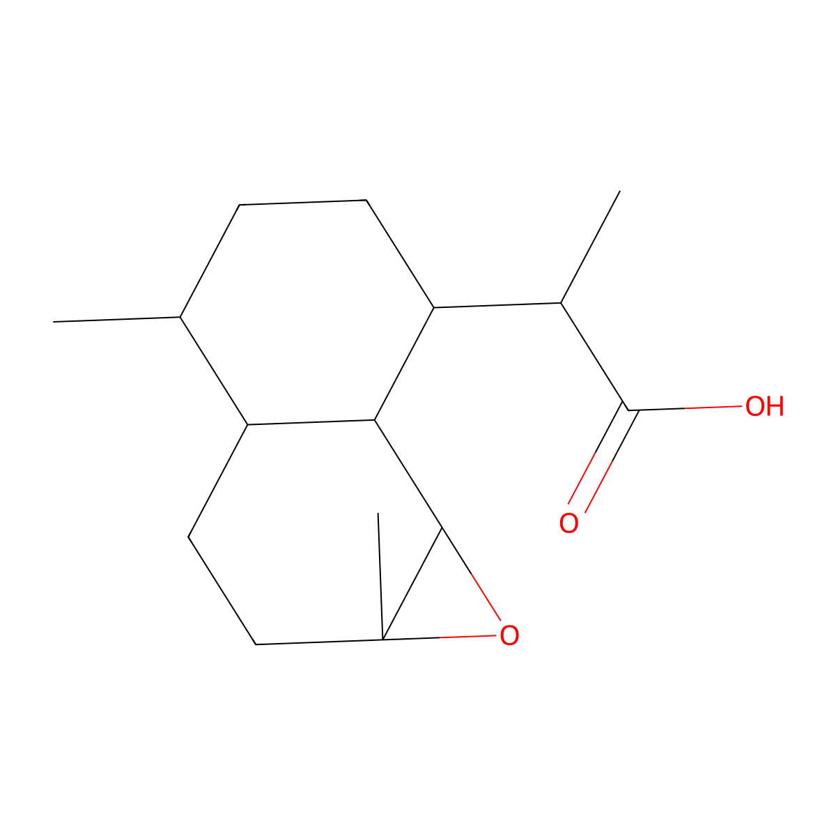 alpha-Epoxydihydroartemisinic acid molecular structure, CAS 380487-65-0