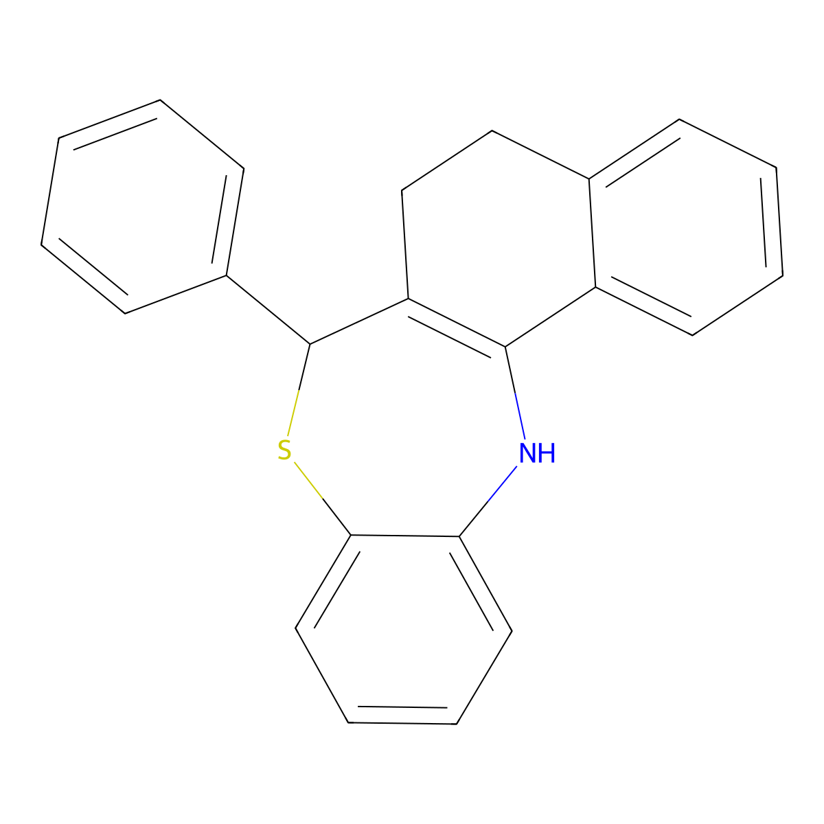 7-Phenyl-5,6,7,13-tetrahydronaphtho[2,1-c][1,5]benzothiazepine molecular structure, CAS 380491-70-3