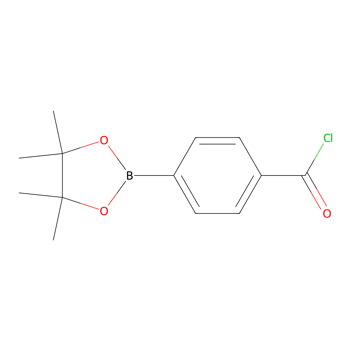 4-(4,4,5,5-Tetramethyl-1,3,2-dioxaborolan-2-yl)benzoyl chloride molecular structure, CAS 380499-68-3