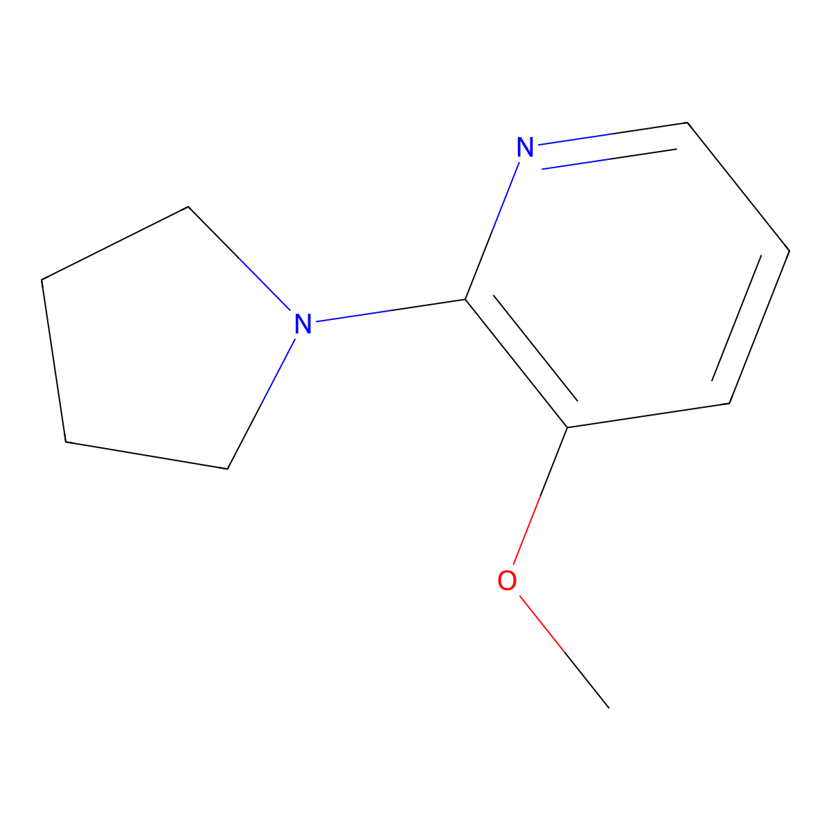 3-Methoxy-2-(pyrrolidin-1-yl)pyridine molecular structure, CAS 380500-09-4