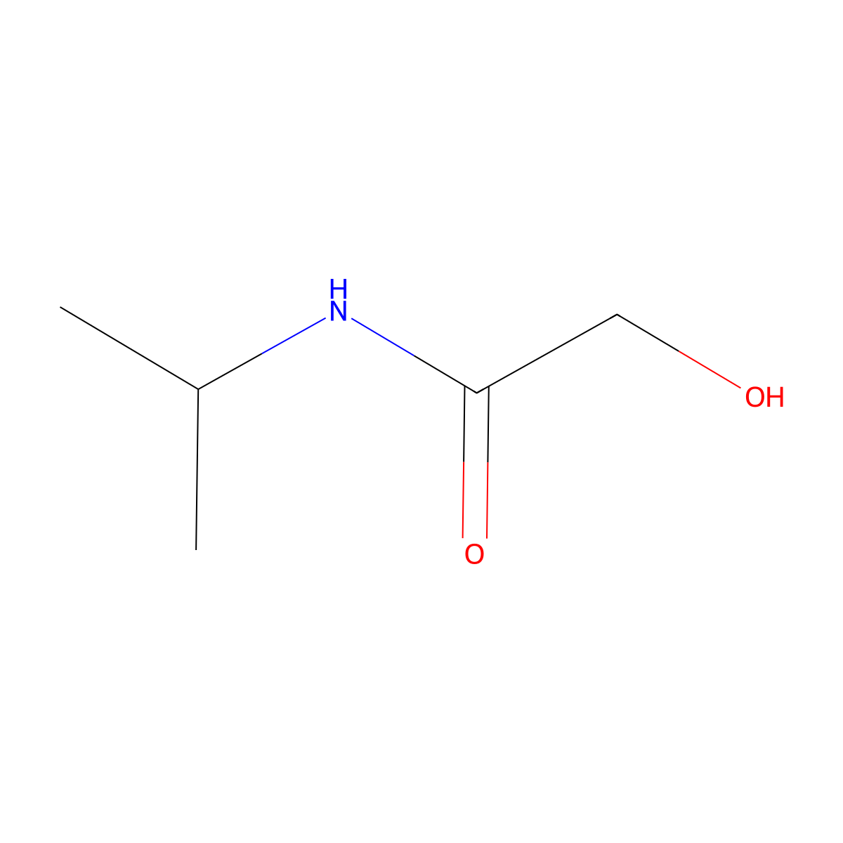 2-hydroxy-N-(propan-2-yl)acetamide molecular structure, CAS 38052-77-6