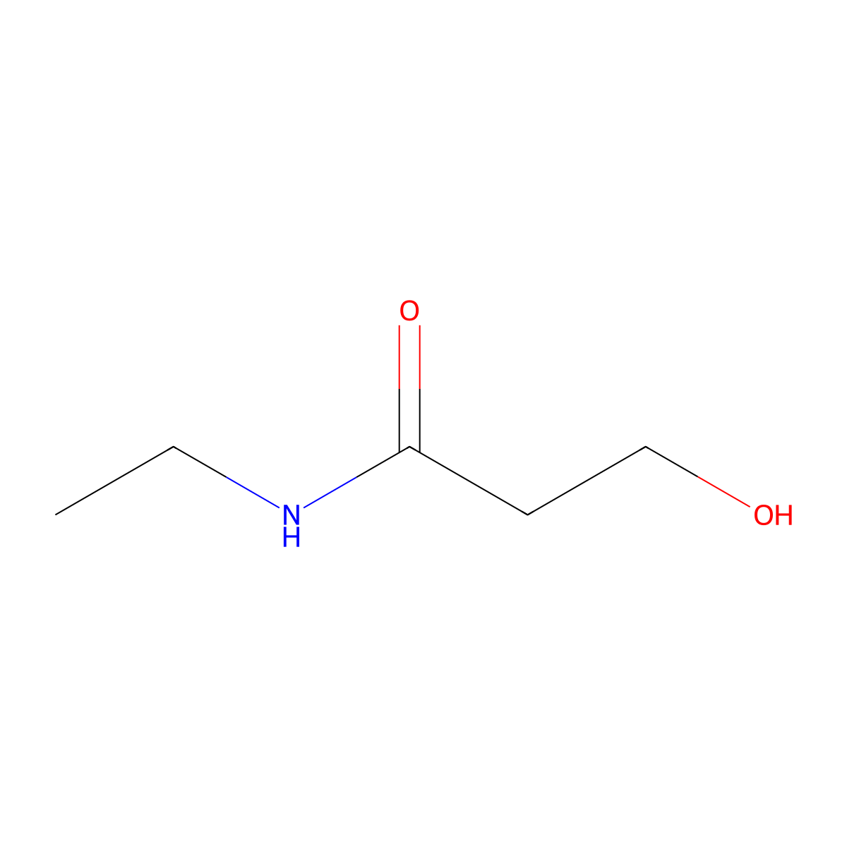 N-Ethyl-3-hydroxypropanamide molecular structure, CAS 38052-79-8
