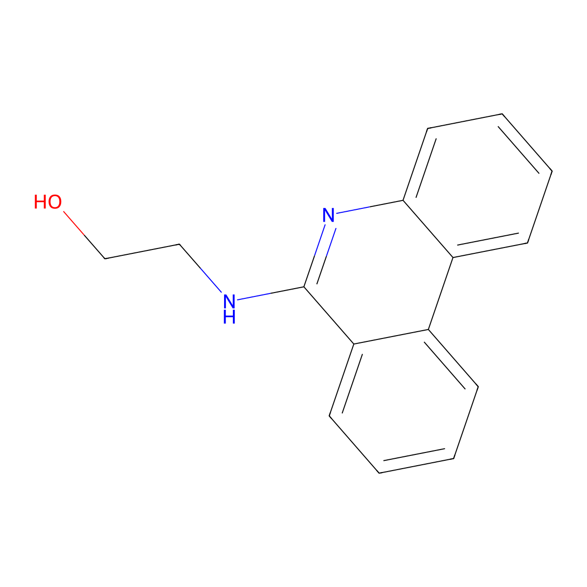 2-(Phenanthridin-6-ylamino)ethanol molecular structure, CAS 38052-85-6