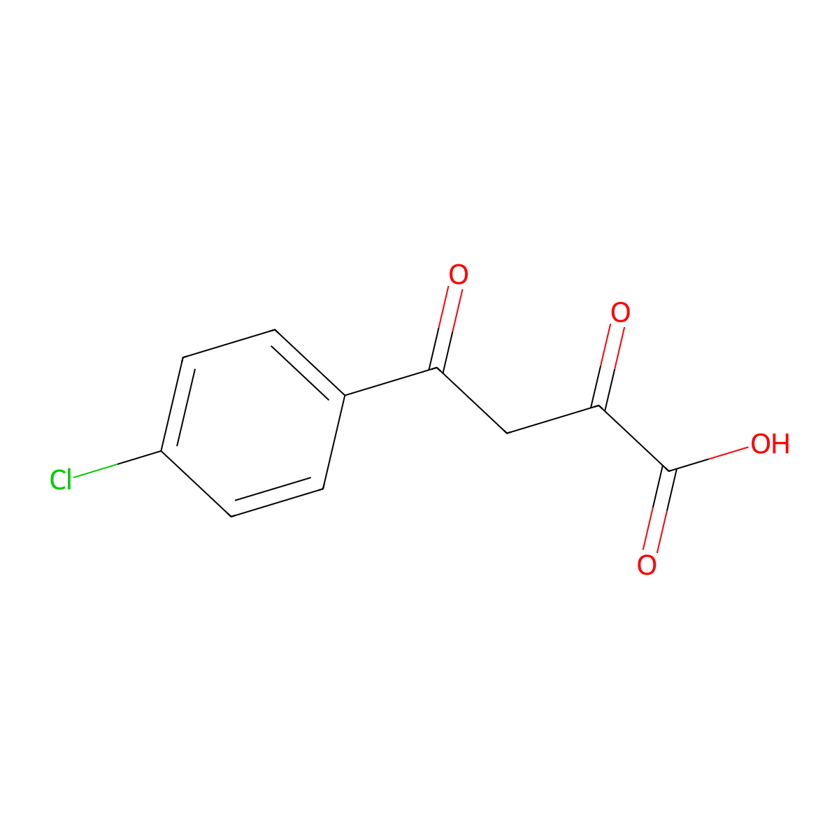 4-(4-Chlorophenyl)-2,4-dioxobutanoic acid molecular structure, CAS 38053-20-2