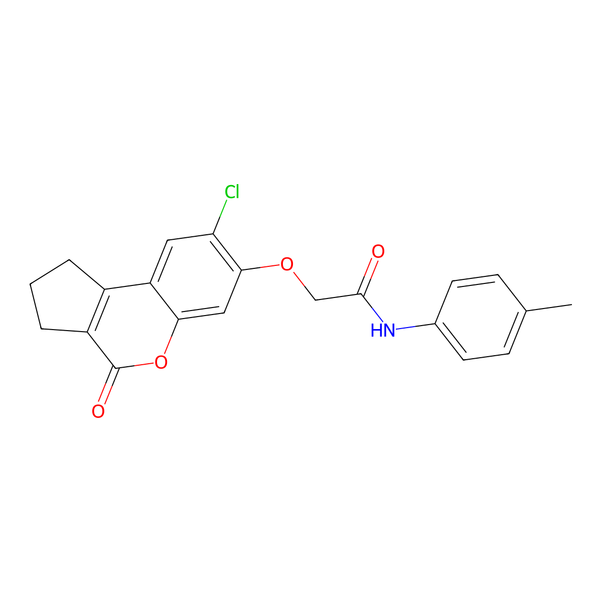 2-[(8-chloro-4-oxo-1,2,3,4-tetrahydrocyclopenta[c]chromen-7-yl)oxy]-N~1~-(4-methylphenyl)acetamide molecular structure, CAS 380539-58-2