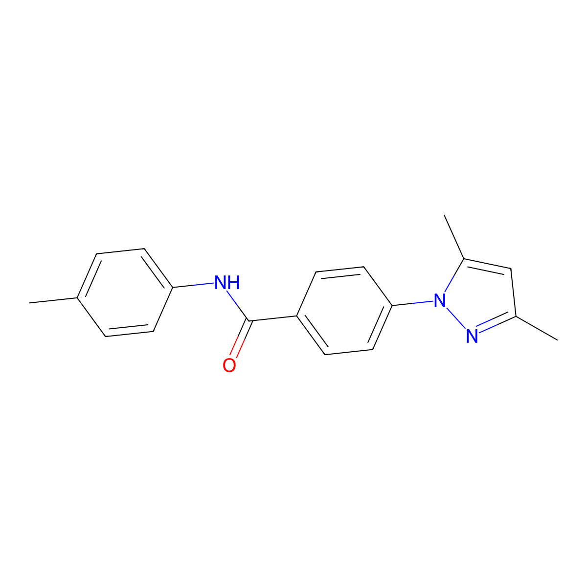 4-(3,5-dimethyl-1H-pyrazol-1-yl)-N-(4-methylphenyl)benzamide molecular structure, CAS 380545-18-6