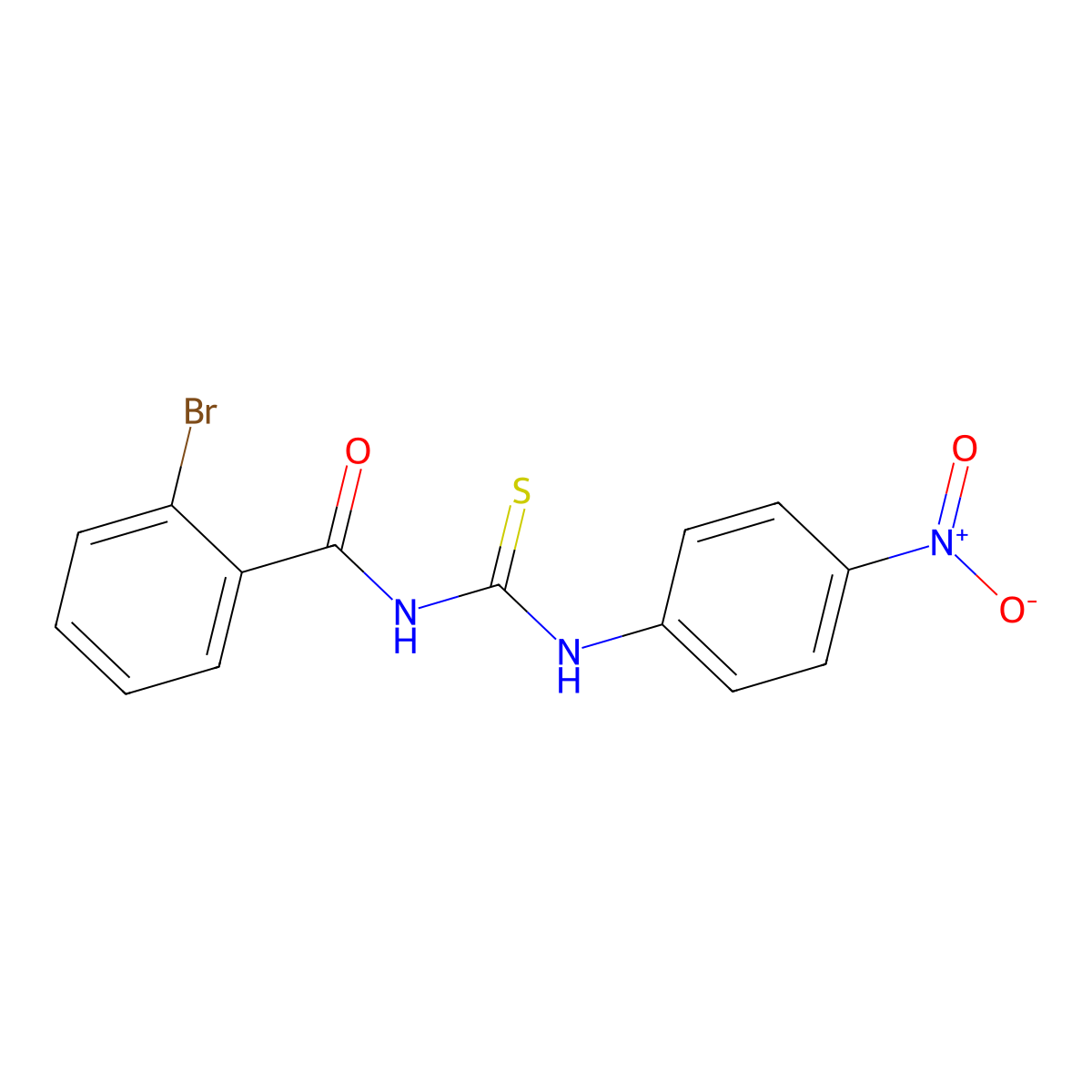 2-bromo-N-[(4-nitrophenyl)carbamothioyl]benzamide molecular structure, CAS 380548-53-8