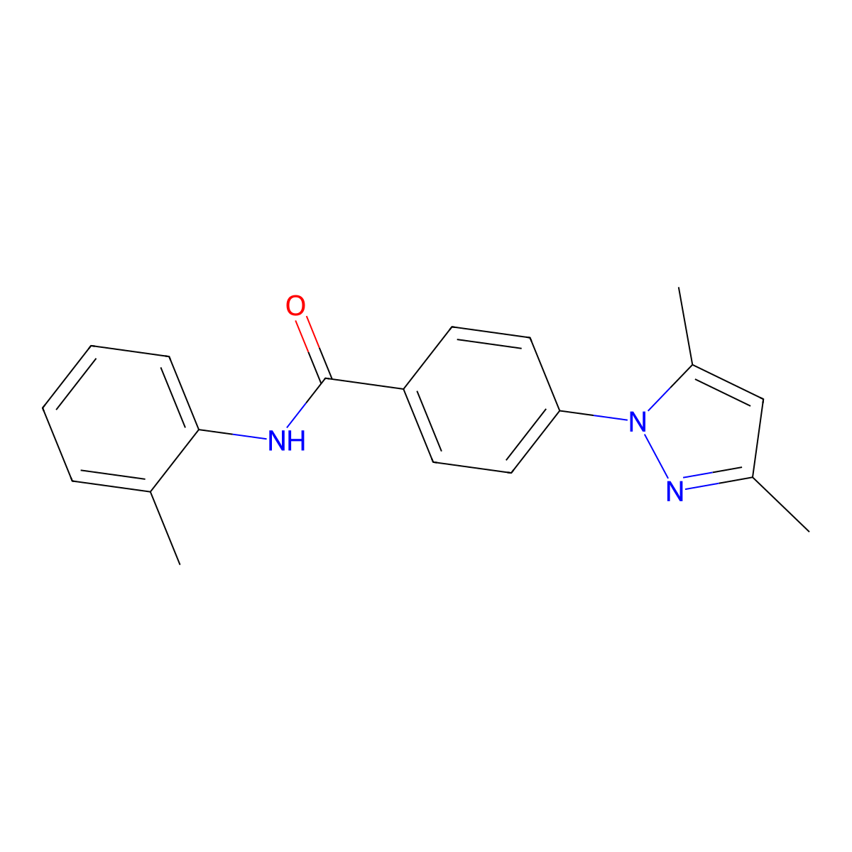 4-(3,5-dimethyl-1H-pyrazol-1-yl)-N-(2-methylphenyl)benzamide molecular structure, CAS 380551-56-4