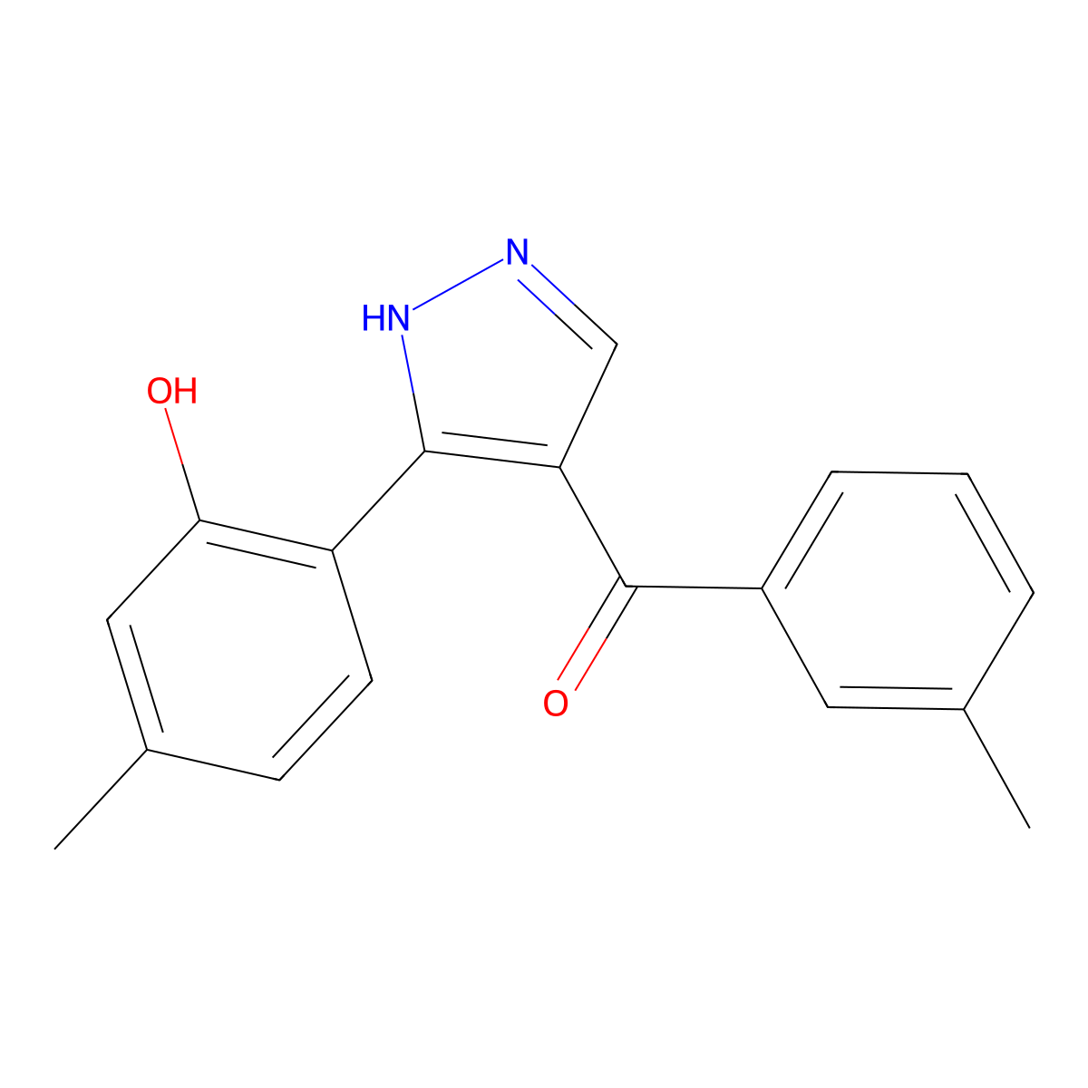 [3-(2-hydroxy-4-methylphenyl)-1H-pyrazol-4-yl](3-methylphenyl)methanone molecular structure, CAS 380552-86-3