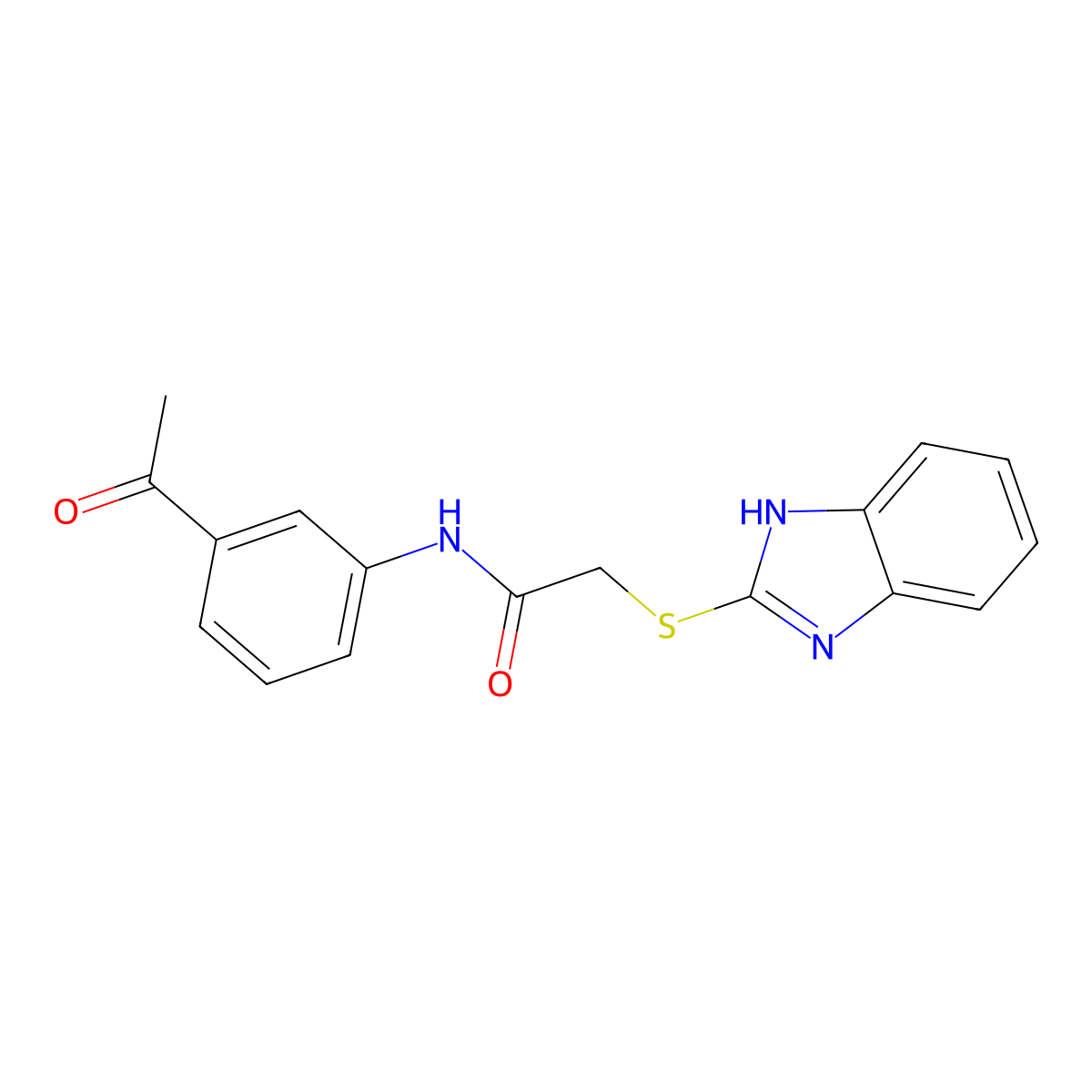 N-(3-acetylphenyl)-2-(1H-benzimidazol-2-ylsulfanyl)acetamide molecular structure, CAS 380553-19-5