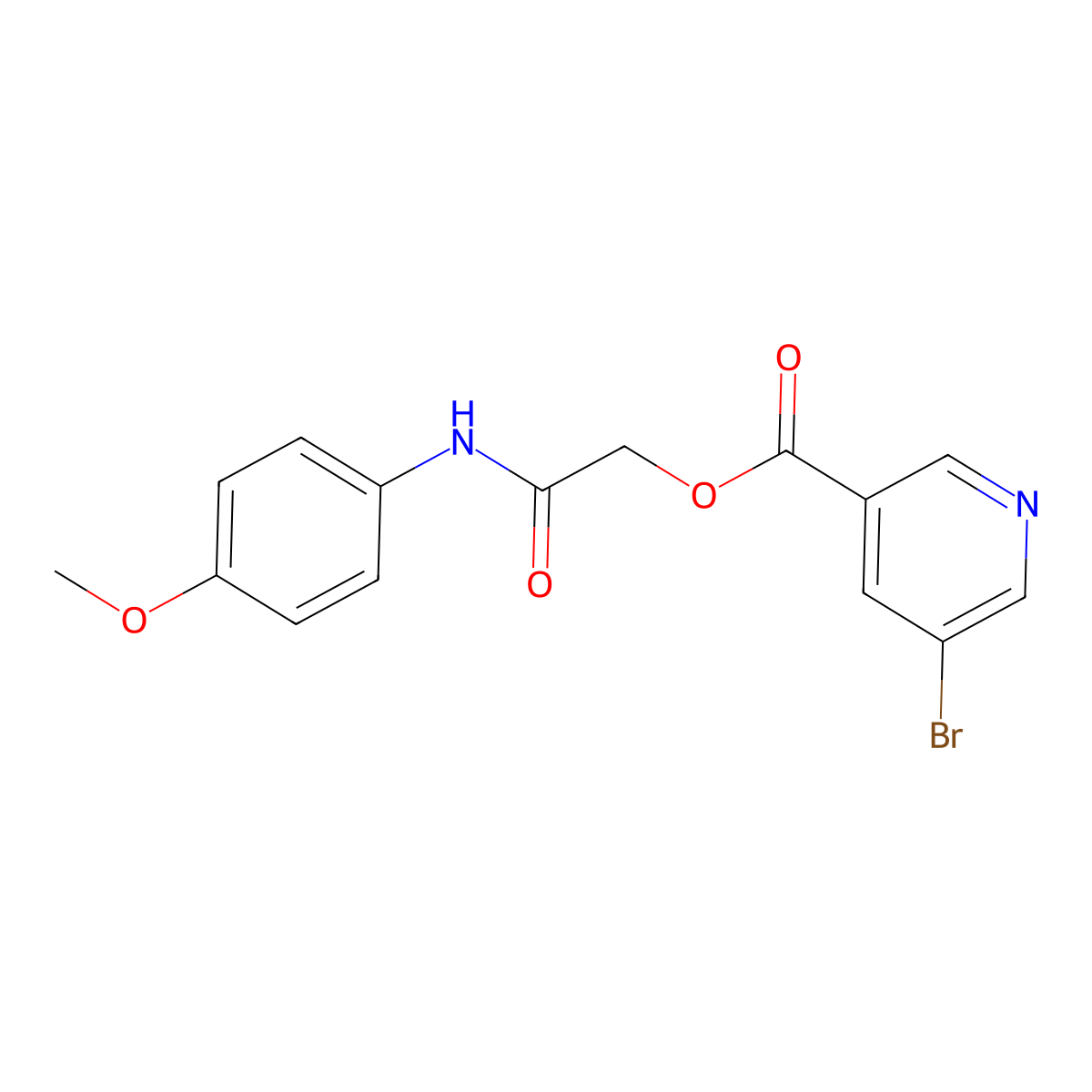 [(4-Methoxyphenyl)carbamoyl]methyl 5-bromopyridine-3-carboxylate molecular structure, CAS 380553-51-5