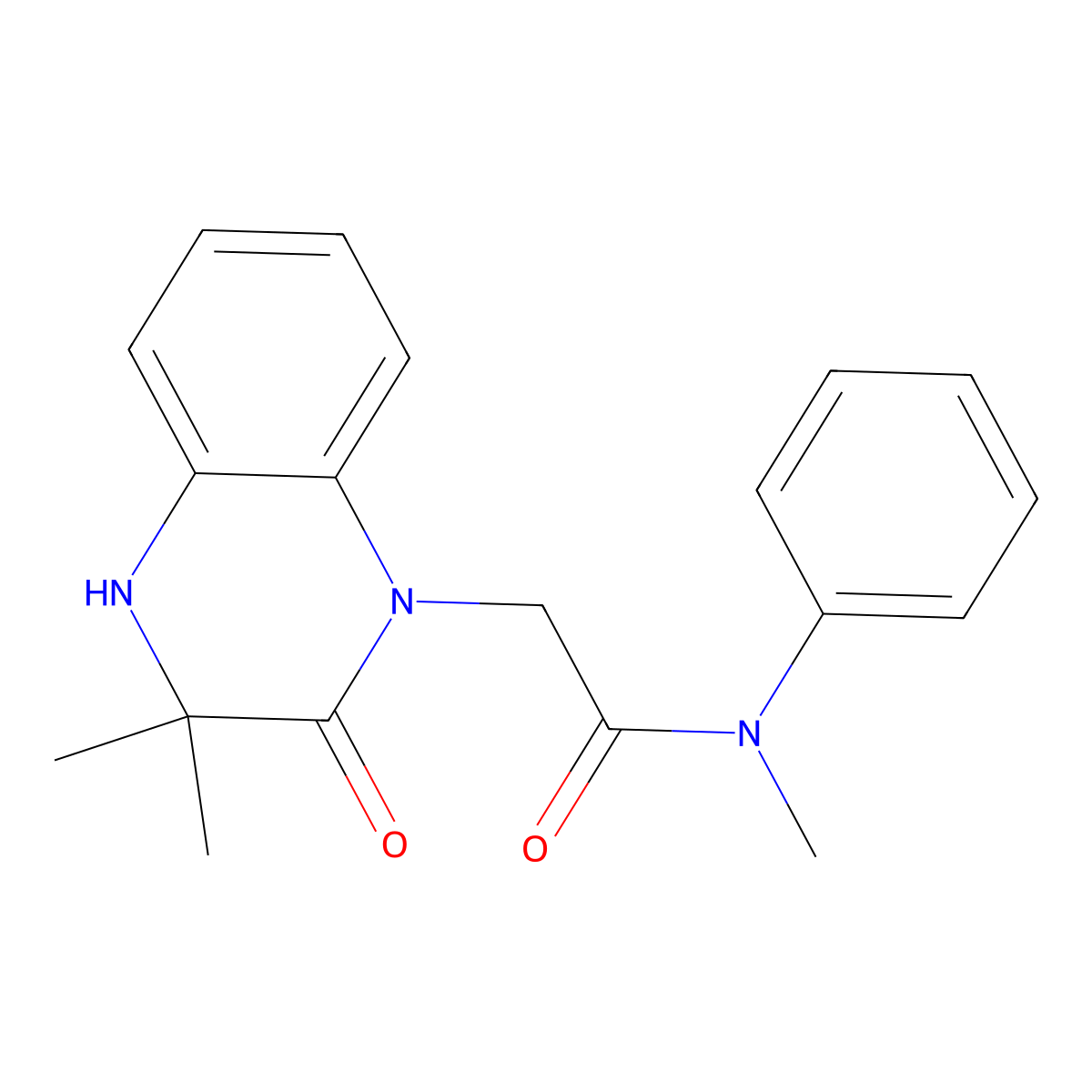 2-(3,3-dimethyl-2-oxo-4H-quinoxalin-1-yl)-N-methyl-N-phenylacetamide molecular structure, CAS 380554-88-1