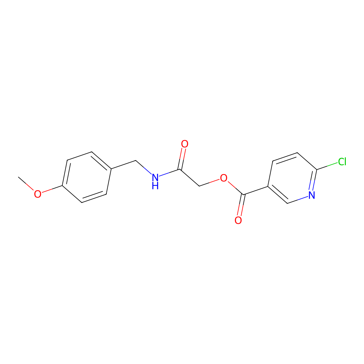 {[(4-Methoxyphenyl)methyl]carbamoyl}methyl 6-chloropyridine-3-carboxylate molecular structure, CAS 380556-14-9