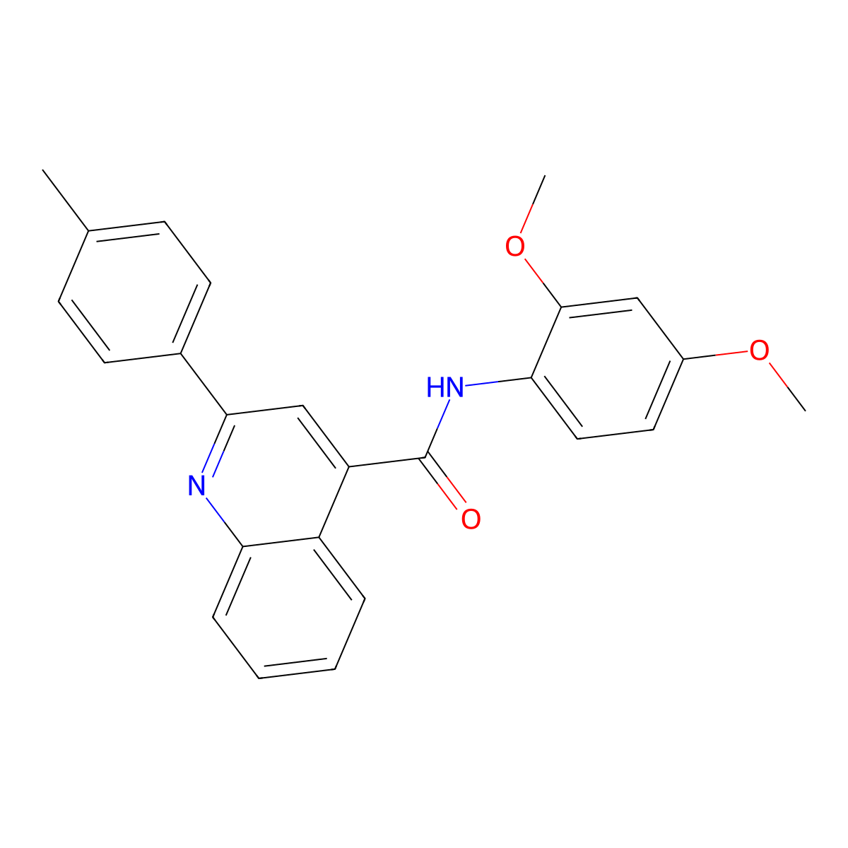 N-(2,4-dimethoxyphenyl)-2-(4-methylphenyl)quinoline-4-carboxamide molecular structure, CAS 380557-79-9