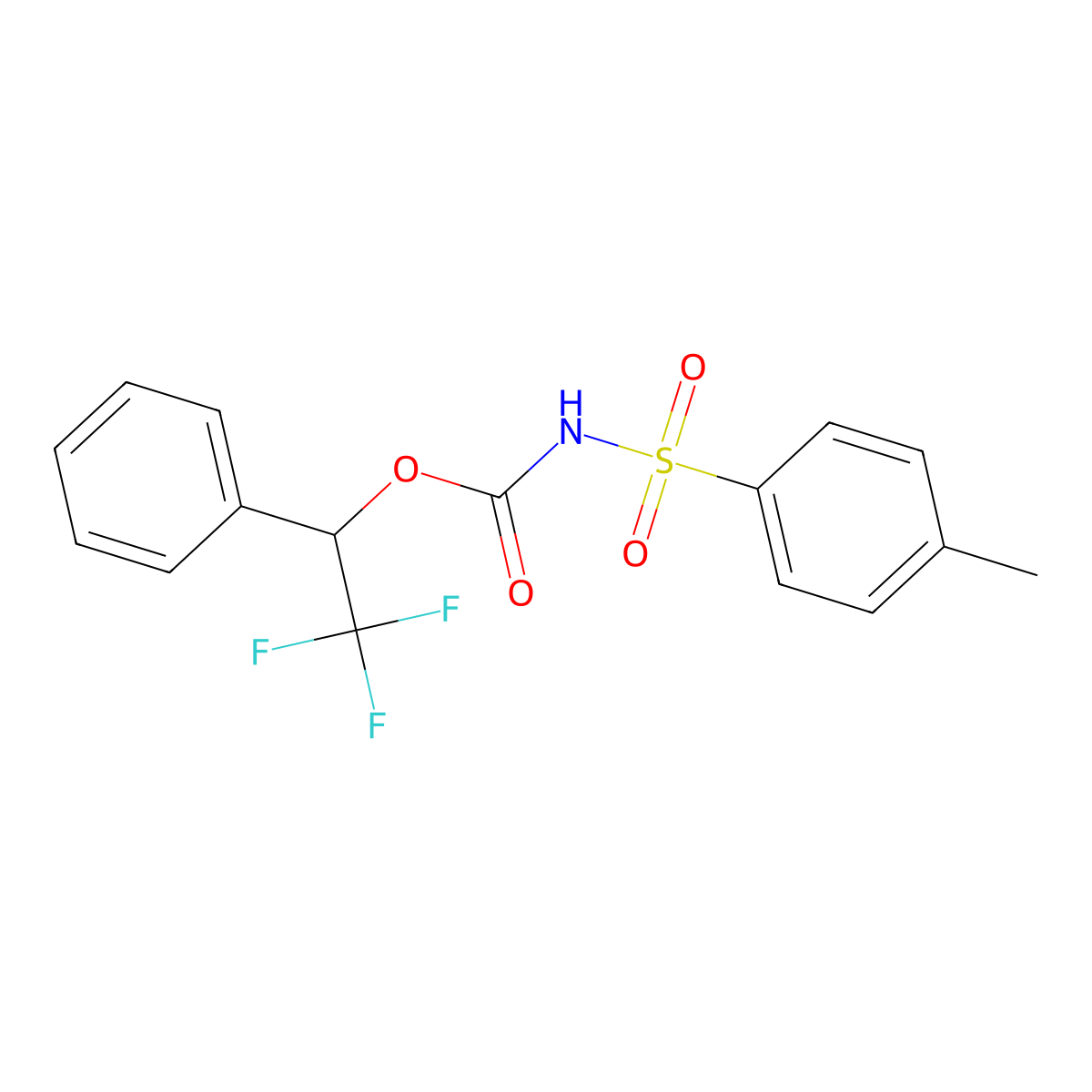 2,2,2-Trifluoro-1-phenylethyl tosylcarbamate molecular structure, CAS 380558-69-0
